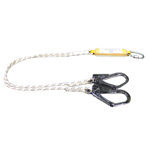 Cheap Price CE Certificated Double Forged Hook Shock Absorbing Lanyard for Safety Harness
