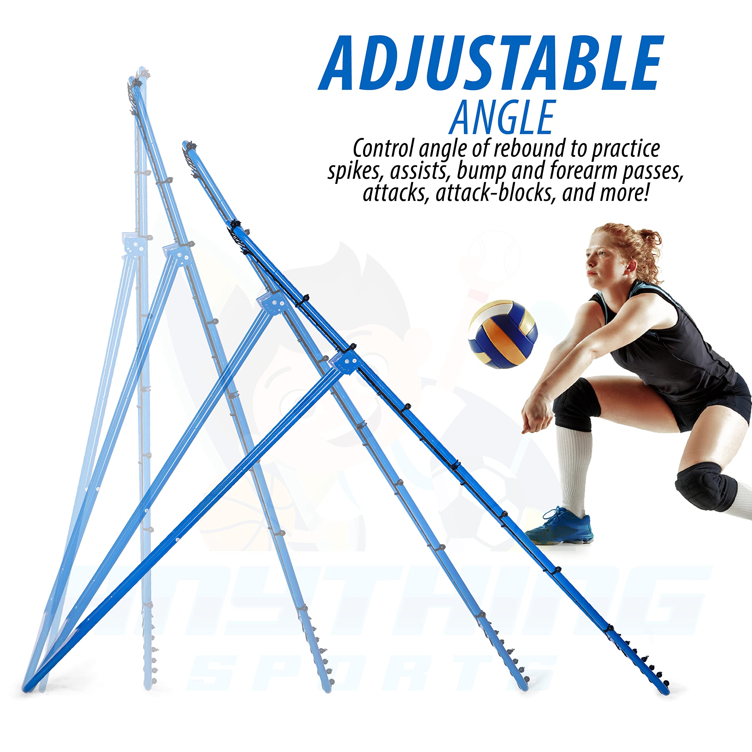 Factory Price 4*7ft Volleyball Rebounder Net Adjustable Angles Custom Color Custom Design