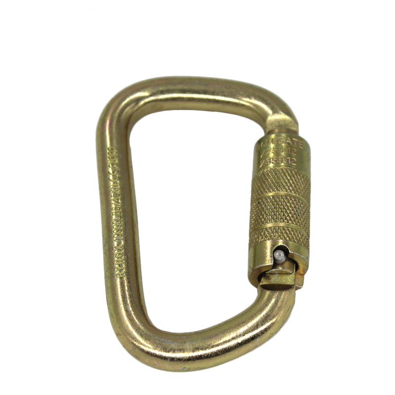 45KN Auto-Locking Carabiner - Heavy Duty D-Shape Climbing Clip (CE Rated, 10,000lb Capacity)