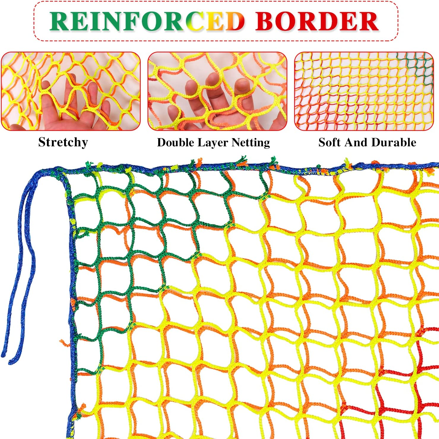 Double Layers Playground Safety Net, Kids Backyard Climbing Net, Used for Treehouse Accessories