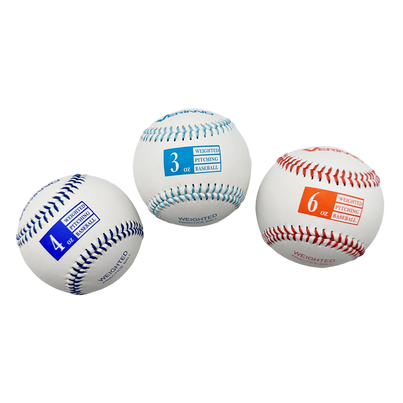 Custom Weight Logo White Leather 9 Inch Weighted Practice Baseballs