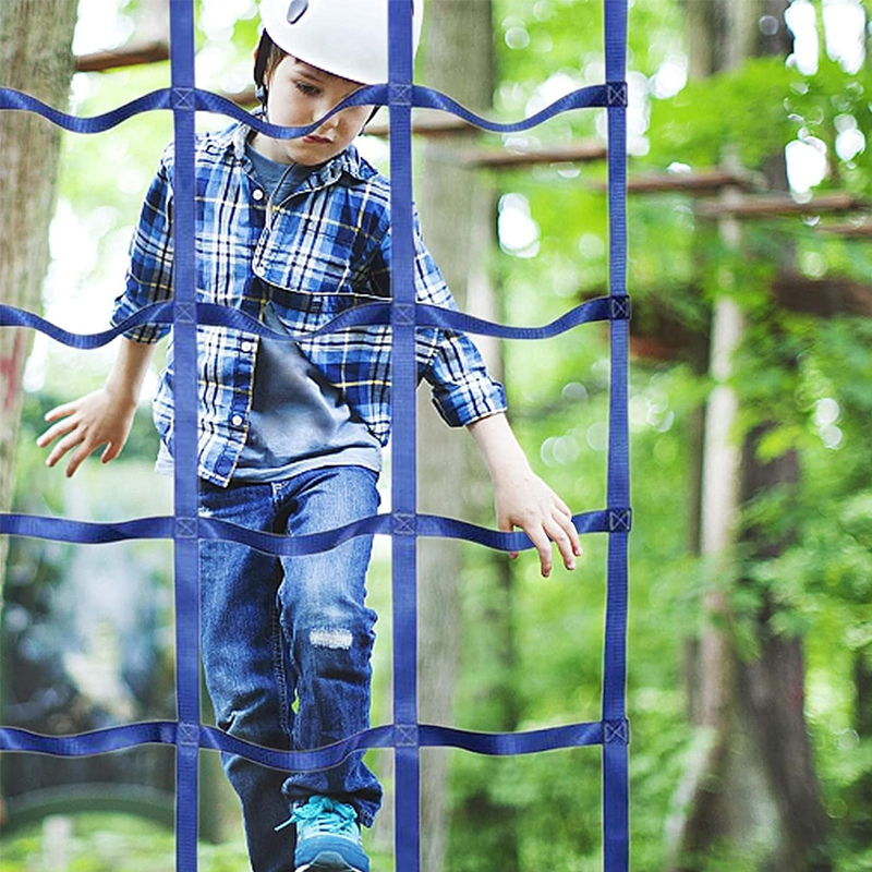Custom Portable Webbing Climbing Net for Kids Play in Outdoor Ninja Activities
