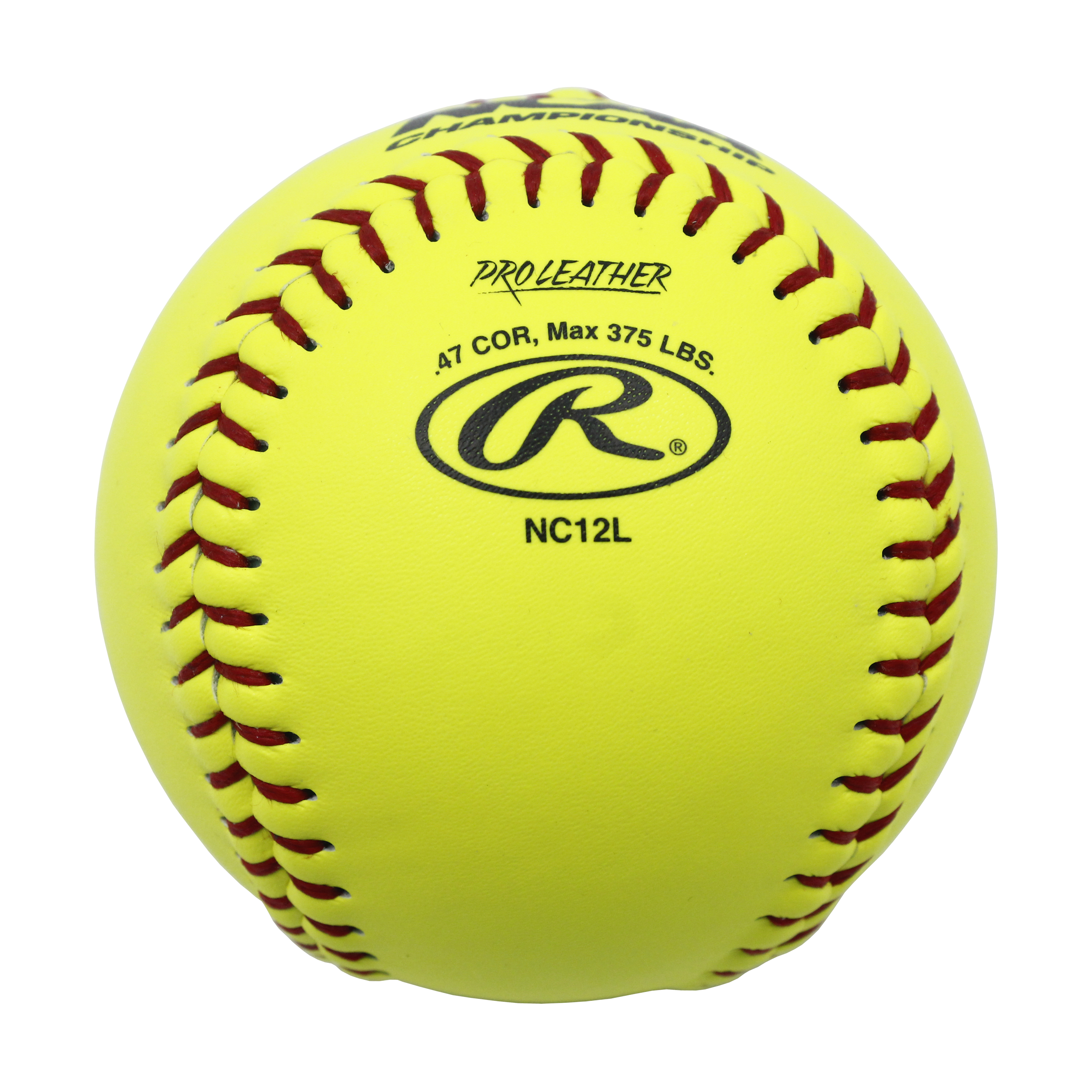 Leather Cover Game Grade Fastpitch Softball PU Core Center .47 Core 375 LBS Compression