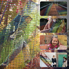 Polyester Knotless Colorful Rainbow Protective Safety Net Or Playground Net for Children 