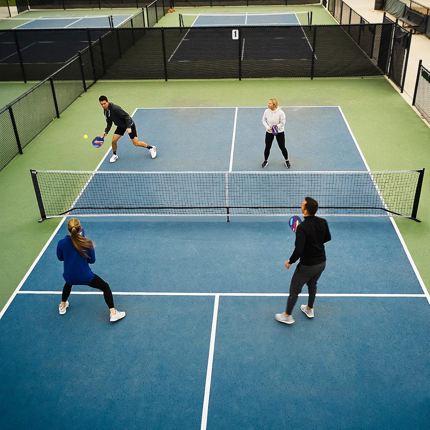 Custom 22ft Portable Pickleball Net with Quick Setup and Carry Bag
