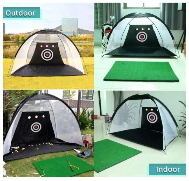 10FT X 7FT Golf Practice Hitting Net with Target And Carry Bag 