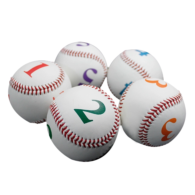 Custom Designed Genuine Leather Practice Baseball Ball with 15% Wool Winding for Practice