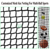 UV Resistance Polyester Material Sports Back Stop Net with Custom Small Mesh Size