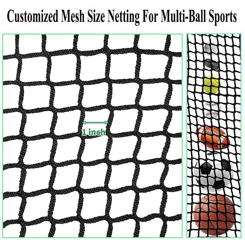 UV Resistance Polyester Material Sports Back Stop Net with Custom Small Mesh Size