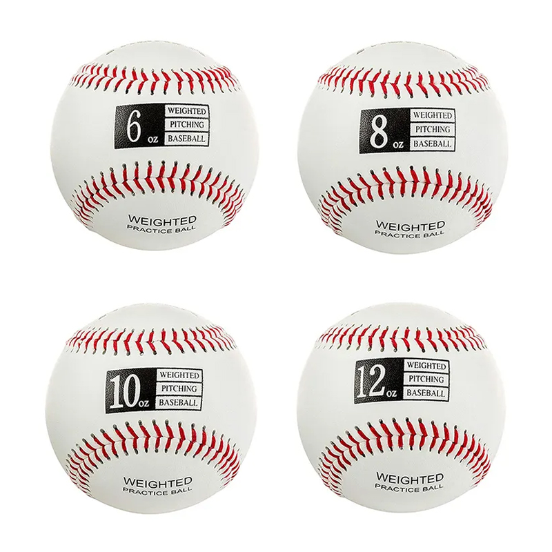 Custom Weight Logo White Leather 9 Inch Weighted Practice Baseballs