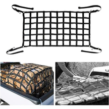 Custom Heavy Duty Black Webbing Cargo Nets for Pickup Trucks with S-Hooks