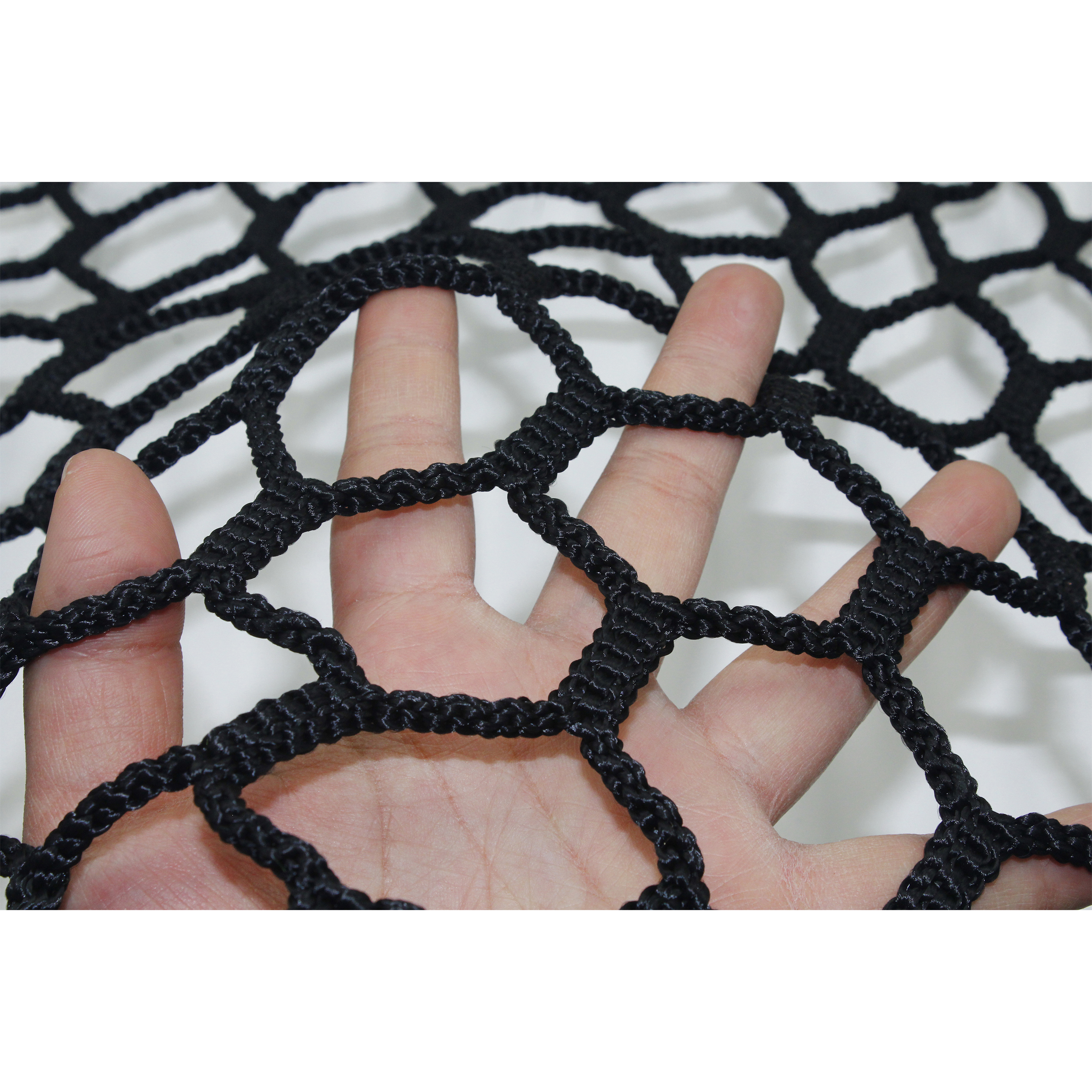 Safety Net Jump Net For Playground Anti-Fall Protection Polyester or Polyamide Materials Hexagonal Shape Colored Net Colorful Jungle Trampoline Net