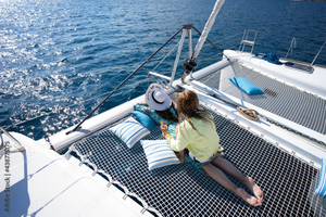 Heavy Duty Boat Lifeline Anti-Protection Safety Net Cruise Catamaran Trampoline Net Multihull Nets Trimarans Net White Color With Edge Treatment