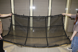 Heavy Duty PVC Mesh Cargo Net For Pickup Truck Or Trailer With Straps, Hook or Cam Buckle