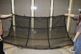Heavy Duty PVC Mesh Cargo Net For Pickup Truck Or Trailer With Straps, Hook or Cam Buckle
