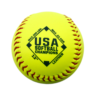 Slow Pitch 52 COR 300 Compression Poly Core Softballs with Flat Seams