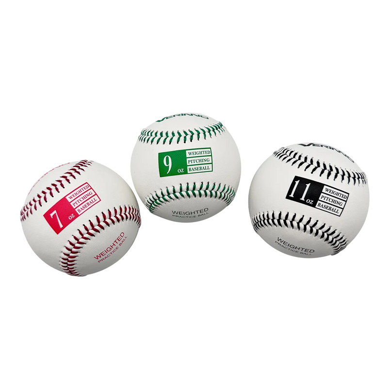 Custom Weight Logo White Leather 9 Inch Weighted Practice Baseballs