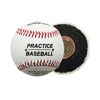 Custom Designed Genuine Leather Practice Baseball Ball with 15% Wool Winding for Practice